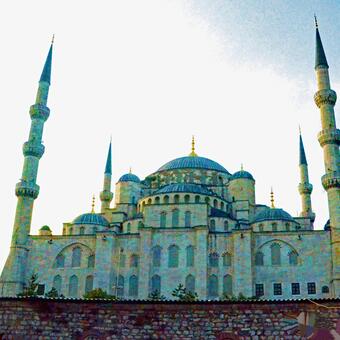 The Beautifufl Blue Mosque of Turkey