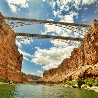 The Twin Bridges at Navajo Territory over the Colorado River