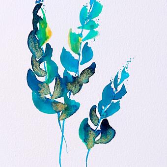 Blue Flox with Metallic 