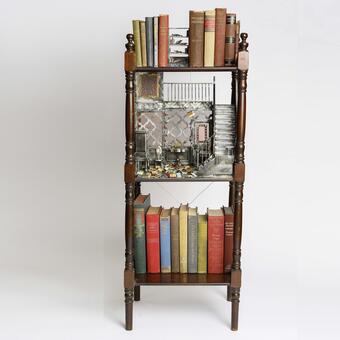 Fahrenheit 451 - Victorian parlor and attic in miniature