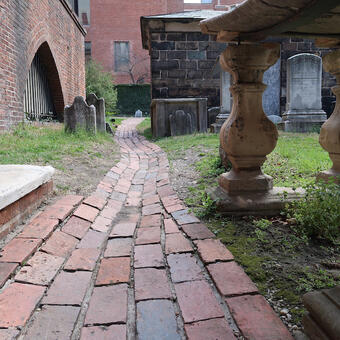 morning path at the cemetery - photo by Teresa Duggan