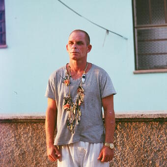 Michel with USB Necklace