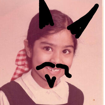 funny pic of Sandhya as a child