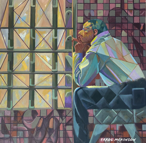 Modern Art Meets Cubism - Dr. King From His Jail Cell