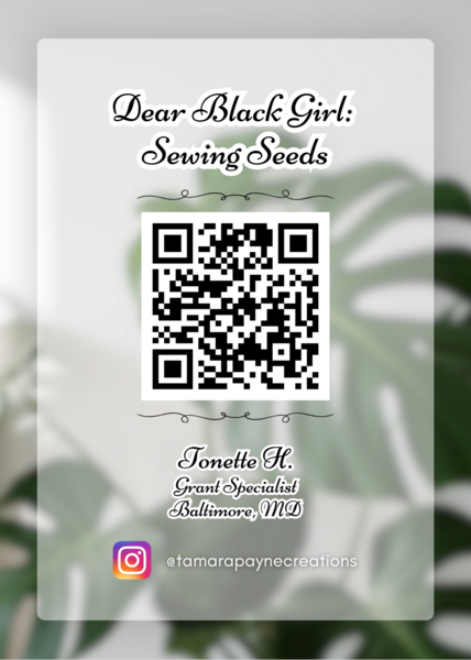 Sewing Seeds - Tonette H.