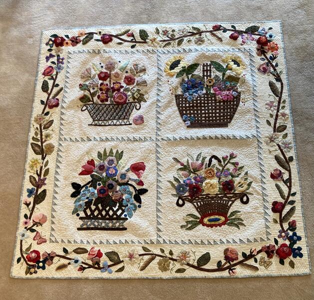 Susan Adler Davis miniature Baltimore Album Quilt (original design)