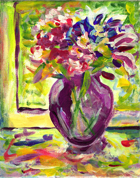 June Bouquet of flowers in a vase