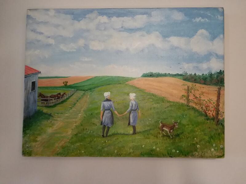 The Neighbors Farm, oil on canvas, M. J. Oelke 