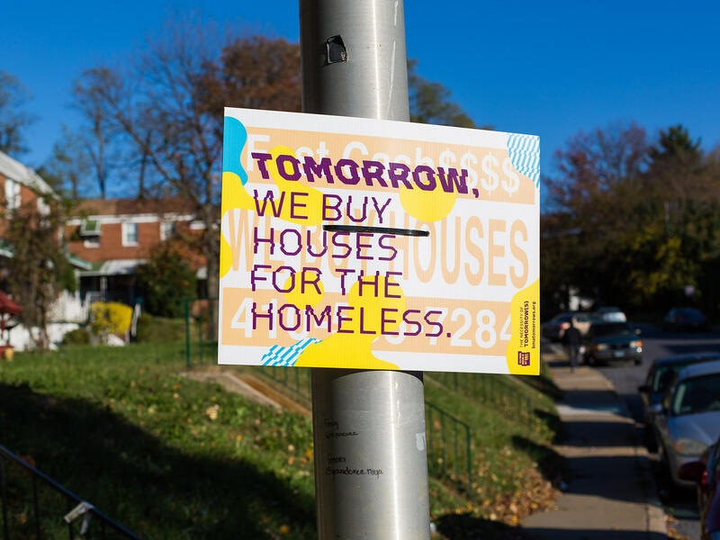 Tomorrow, we buy houses for the homeless.