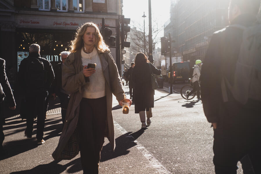 Woman Walking, London, from Street Portraits 