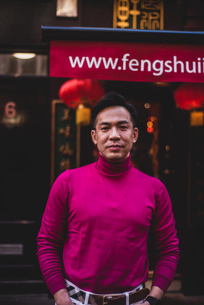 Man in Magenta, London, from Street Portraits 