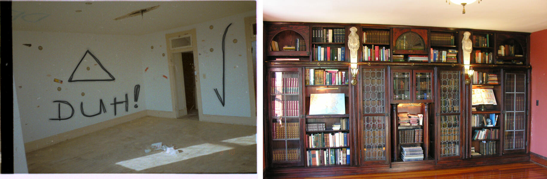 before / after library