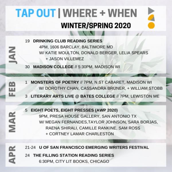 TAP OUT Winter/Spring 2020 Tour Poster