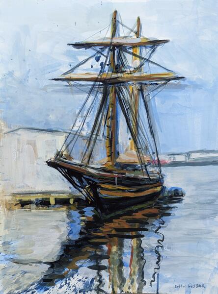 Pride of Baltimore II Casein on watercolor board, 12 x 16 Collin Cessna