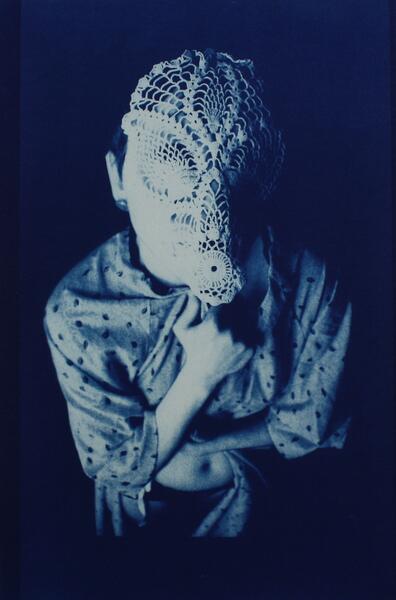 “Sister”,2023, 12x18in, Cyanotype on paper