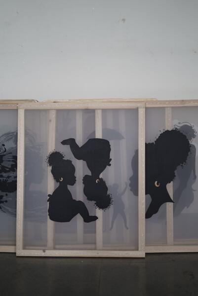 2024 Studio Documentation: silk prints in process 