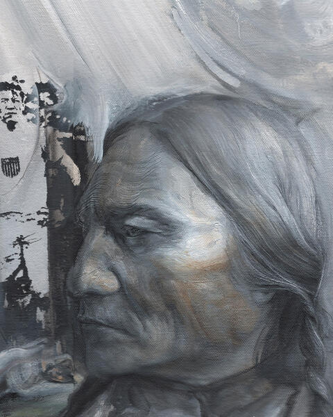 Study for a New Capital Rotunda (Sitting Bull) [detail]