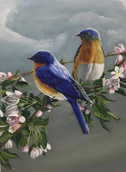 Elegance in Bloom: Bluebirds Tweetin ‘n’ Chillin