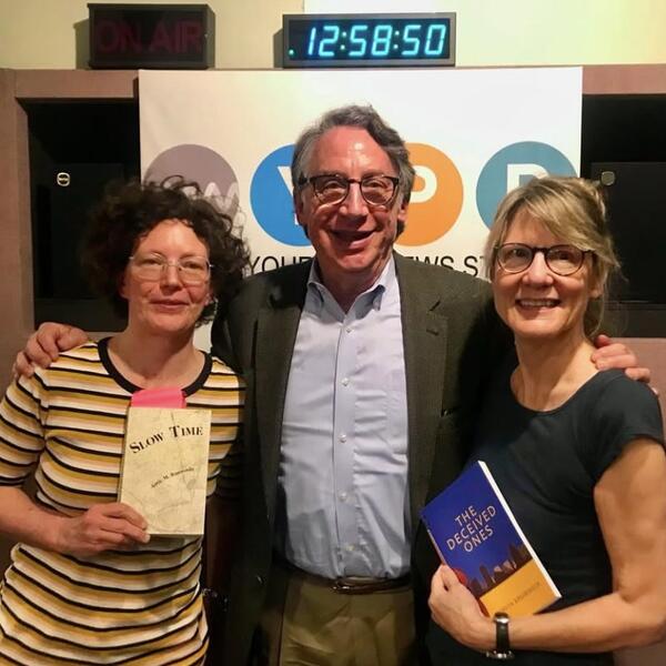 With WYPR's Midday host Tom Hall and author Antje Rauwerde