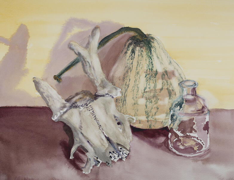 Skull, Squash and Bottle