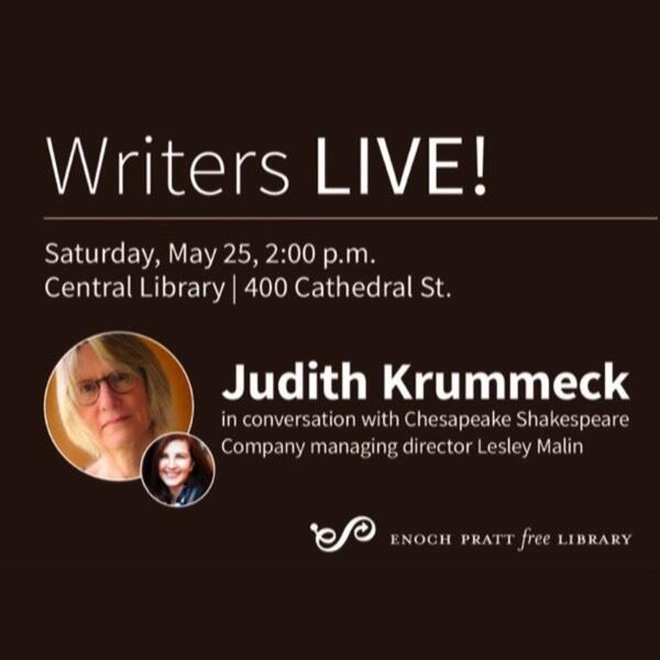 Writers LIVE! at The Enoch Pratt Free Library 