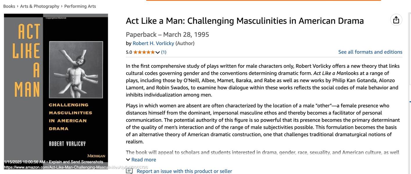 Kind Words from The Author of Act Like A Man