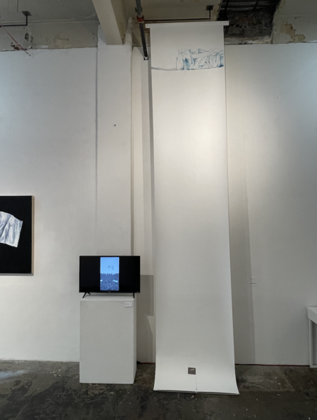 Installation Shot of Under The Ice and Video: Melting Boundaries 