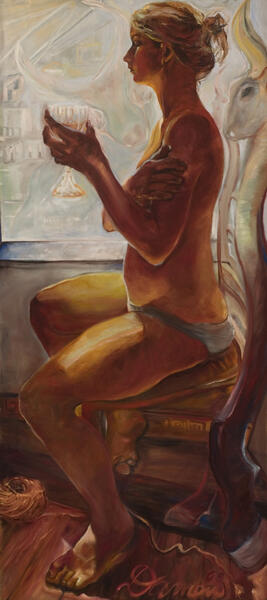 Hold On Tight 62 x 28 oil on linen