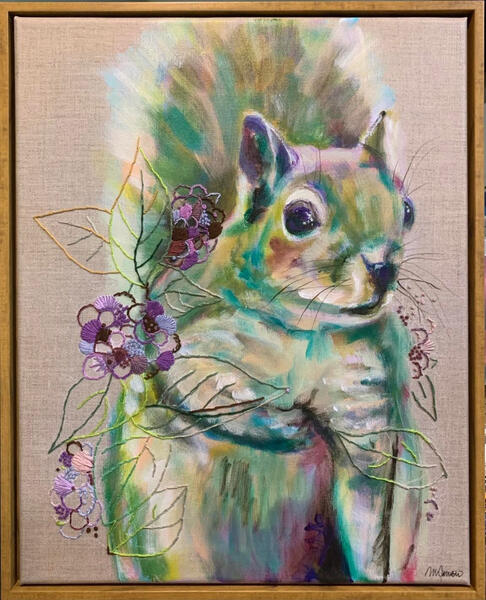 Squirrel in the Hydrangeas (2022)