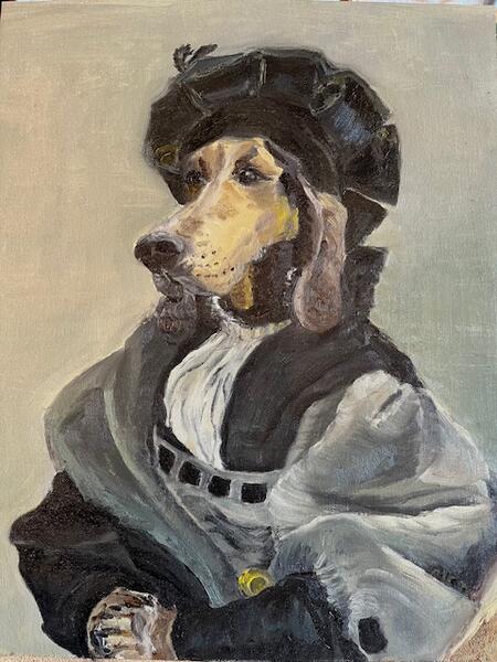 Baldassare Hound (after Portrait of Baldassare Castiglione by Raphael)