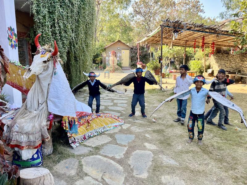 Rehearsing with the cow spirits