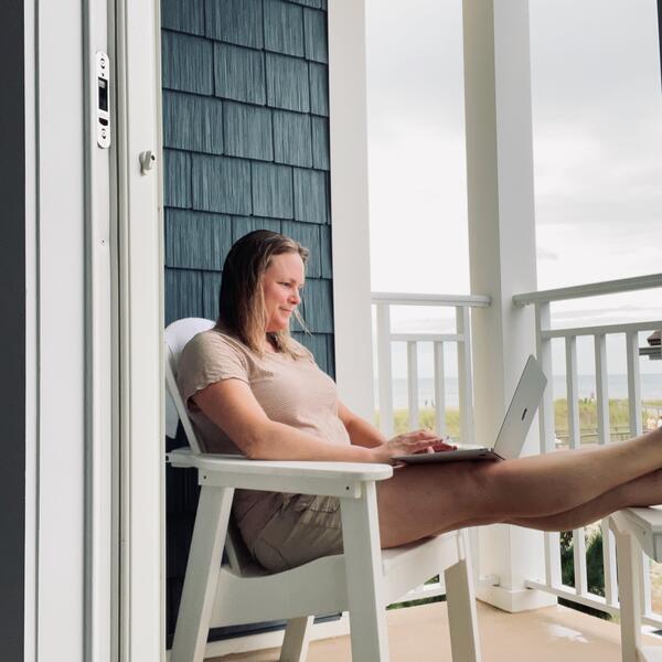 Pop-up Poetry Office at Bethany Beach, MD (August 2023)