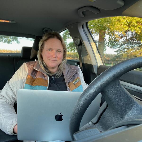 Pop-up Poetry Office at Hydes Road Park parking lot, Hydes, MD (October 2024)