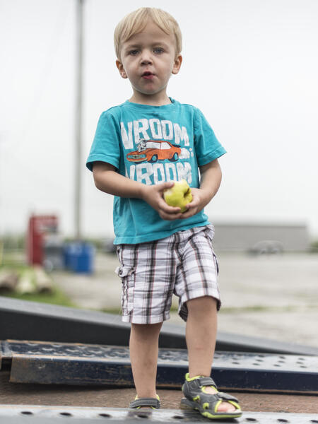 Isaac at the MotorPlex, Morocco, Indiana, 2015