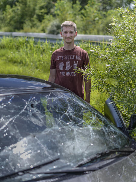 ​Dave After the Crash, Morocco, Indiana, 2016