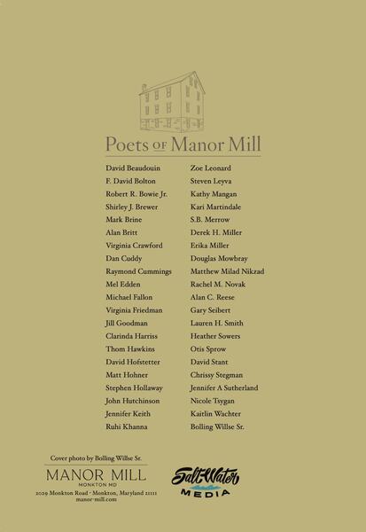 Poets of Manor Mill Anthology (back cover)