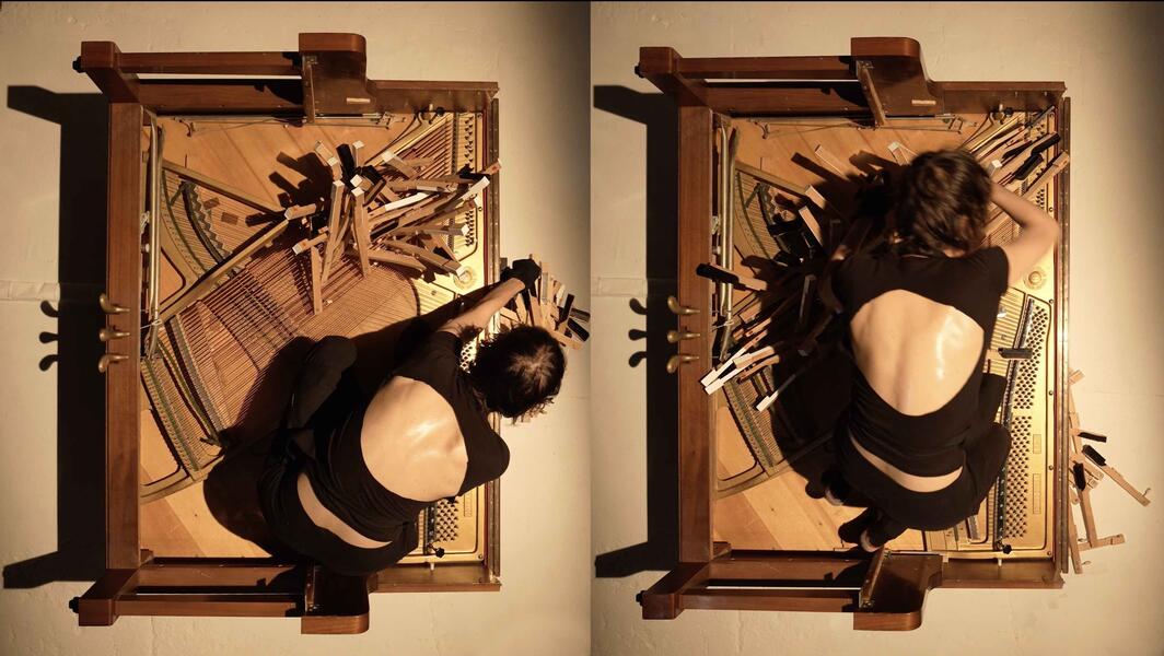 Screenshot from Reaping & Sowing, an experimental music video