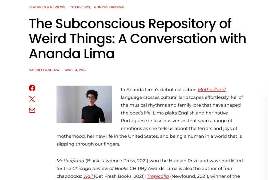 Interview with Ananda Lima