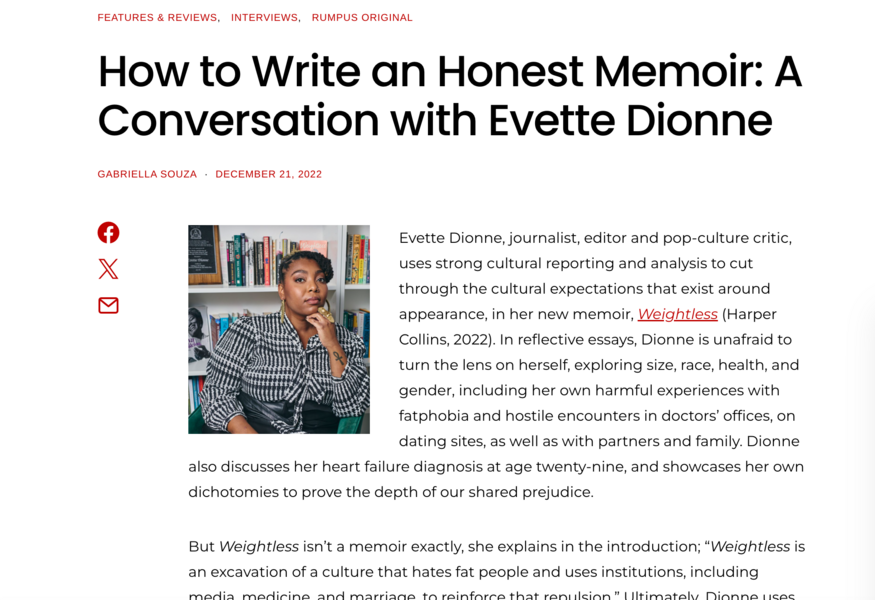 Interview with Evette Dionne