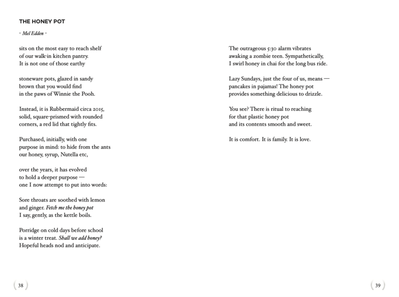 My poem The Honey Pot from the Poets of Manor Mill anthology