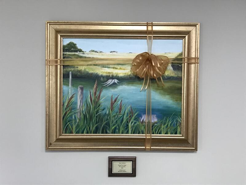 Installation at Ascension Saint Agnes Hospital Cancer Institute: Along the Canal (Oil on canvas)