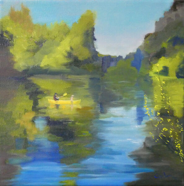 Along the Dordogne: Yellow Canoe