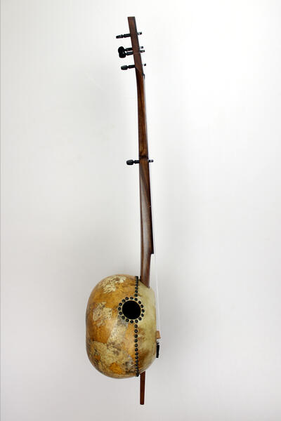 Modern Surinamese Gourd Banjo Side View