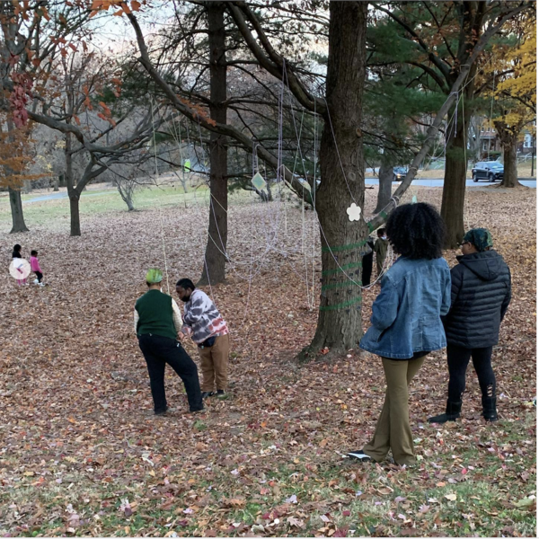 Creating the First Wish Tree – Sister Stream Catcher Cleanup, December 2021