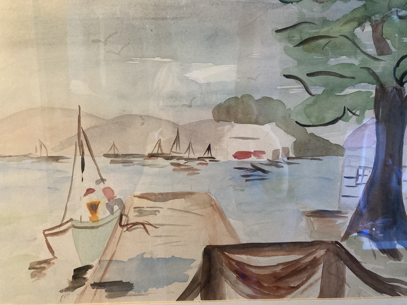 Watercolor, harbor