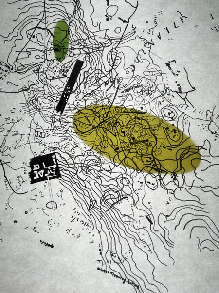 Invented Map #10, detail a