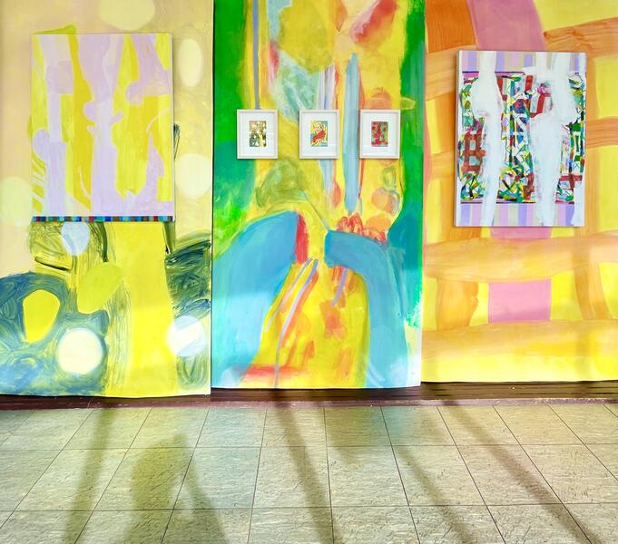 installation view, Hiccups, Park View Gallery, Glen Echo Park, Glen Echo, MD, March 2025