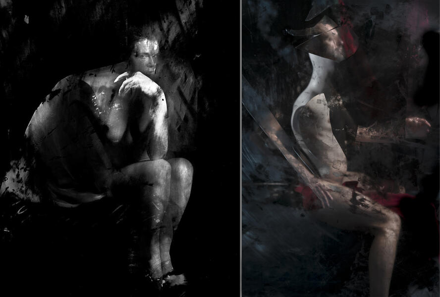 Untitled (#3874) 1991 and Untitled (#06-02-16-436) 2016