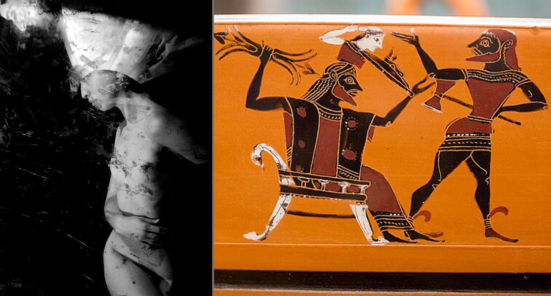 Comparison of Untitled (# 10618) with Birth of Athena_Phrynos Painter Vase Painting