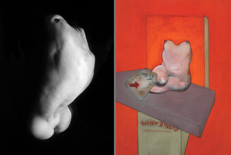 Comparison with Untitled #5893 and Francis Bacon's Etude Du Corps Humaine D’après Ingres